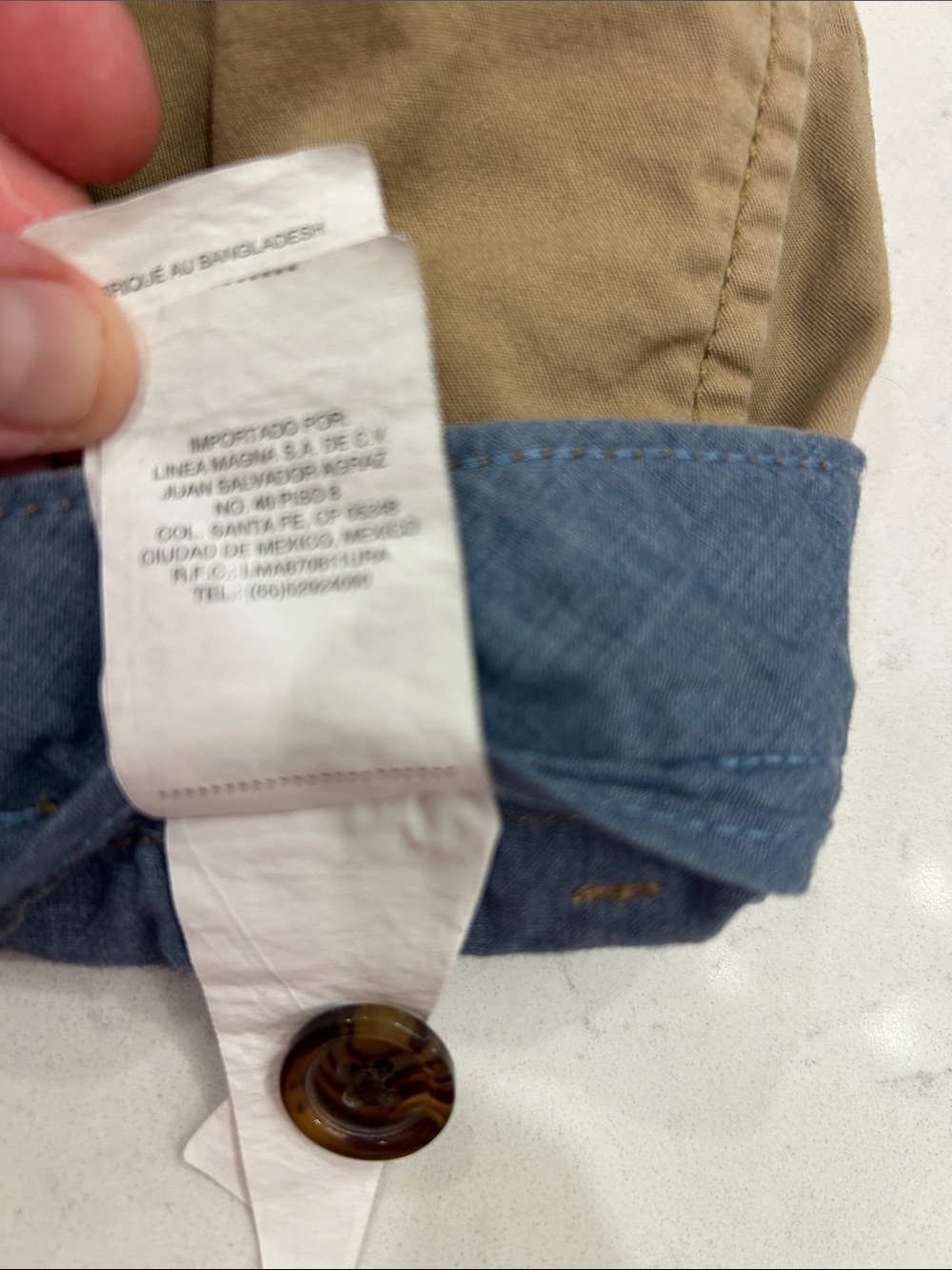Original Penguin Chino Shorts 31 Khaki Stretch Cotton Flat Front Casual - Picture 12 of 13